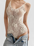 Body Stringi Sznurowane V-Neck